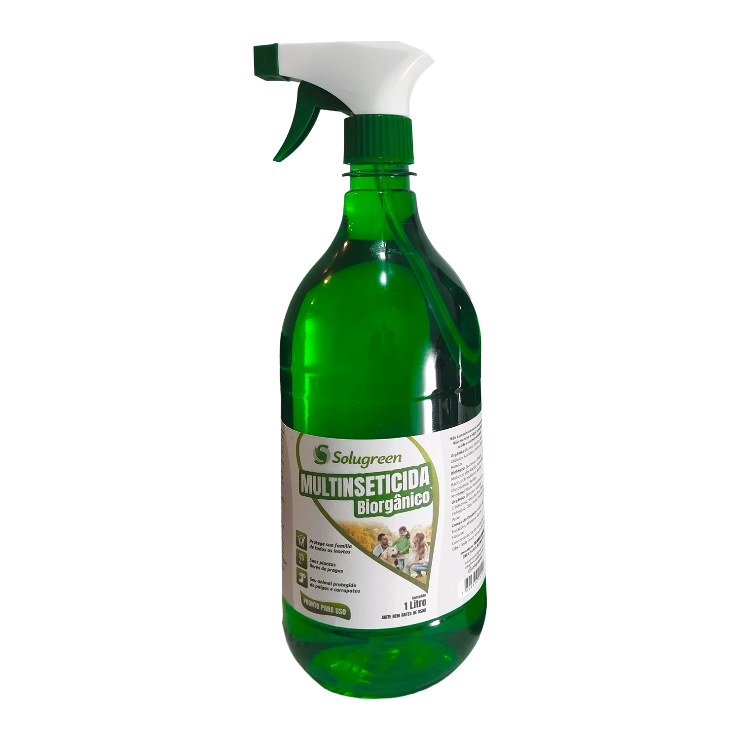 Solugreen Multinseticida Bioorgânico 1 Litro – Pronto para Uso
